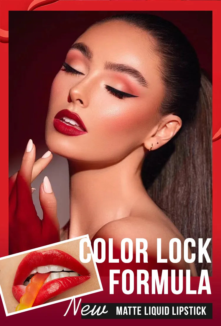 3-Color Matte Lipstick Set - Long-lasting, Smudge-proof, Waterproof