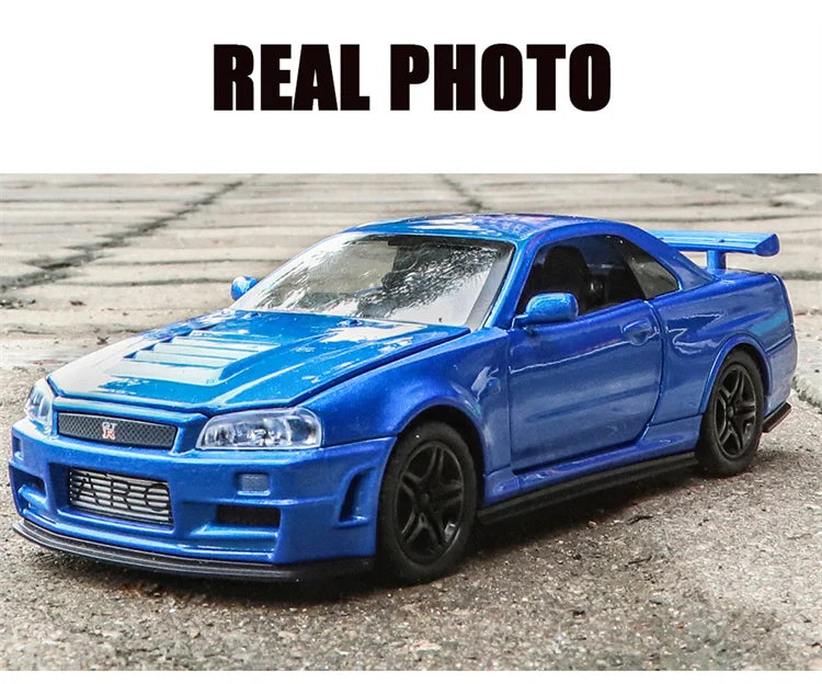 Mô Hình Xe Hợp Kim GTR R34 Skyline Cho Bé Trai - Daisan Mart