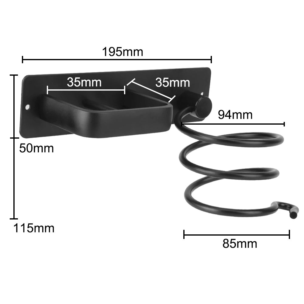 Wall Mounted Hair Dryer &amp; Hair Straightener Holder