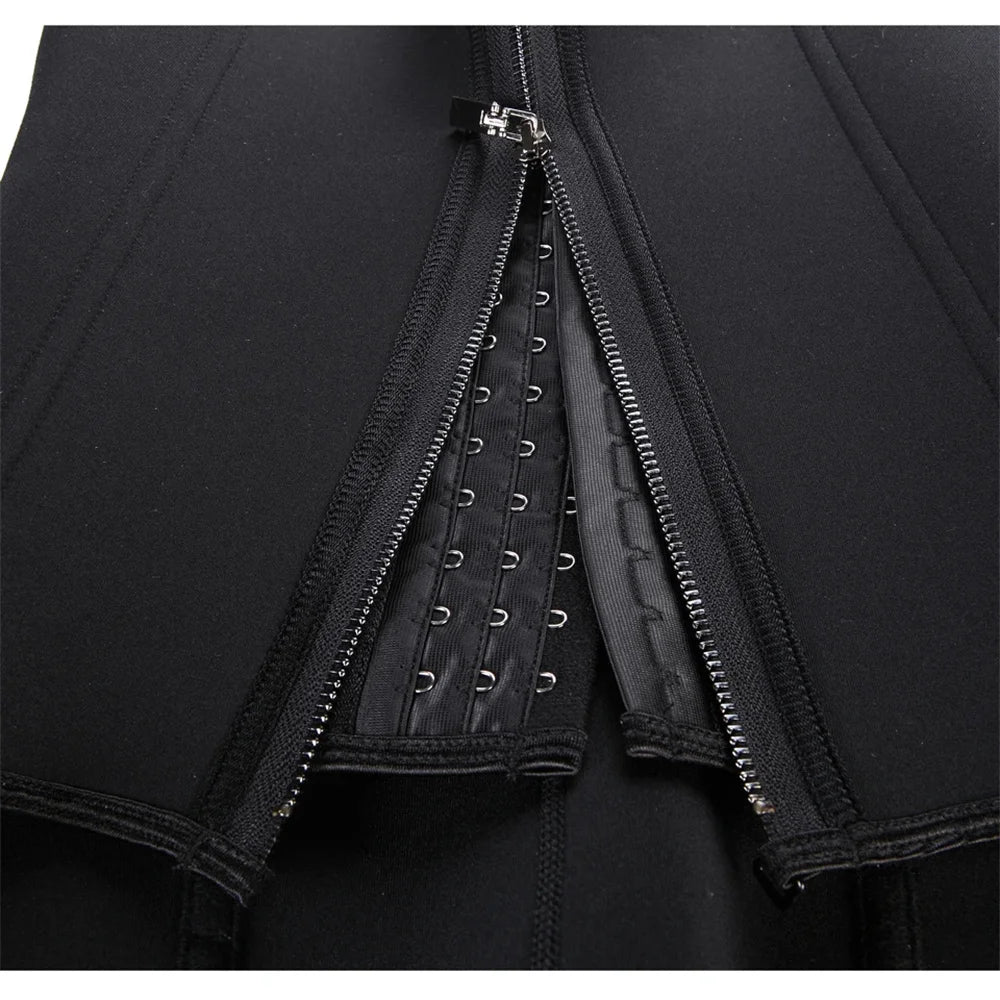 Waist Trainer Tank Top For Women Zipper Body Shaper Tummy Control Sleeveless Top, Women's Activewear Body Shaping Underwear - Daisan Mart
