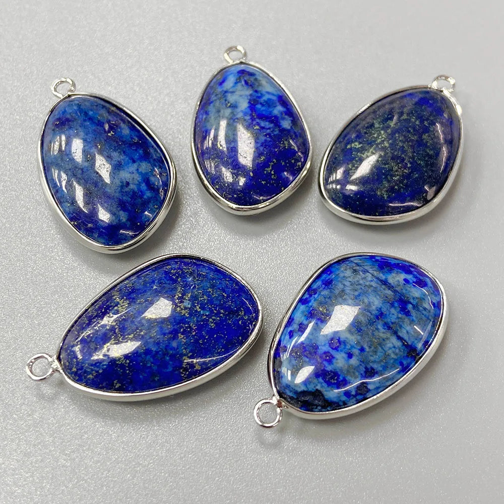 20x30mm Lapis Quartz Natural Stone Pendant DIY