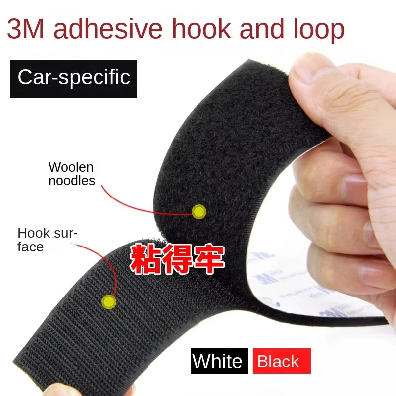 3M 9448A Black Double-Sided Self Adhesive 3m 16-100mm Strong Non-Trace High Temperature Resistant Hook and Loop Fastener Tape - Daisan Mart
