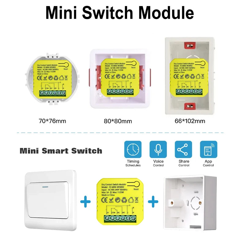 Tuya WiFi Smart Switch 5A Remote Control 