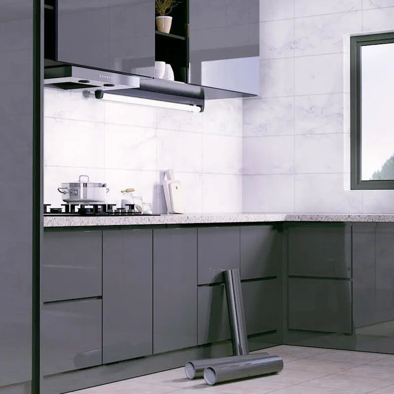 Matte Cabinet Film Kitchen Decor Waterproof Solid Color Self Adhesive Thicken Vinyl Wallpapers Bedroom Home Decor Wall Stickers