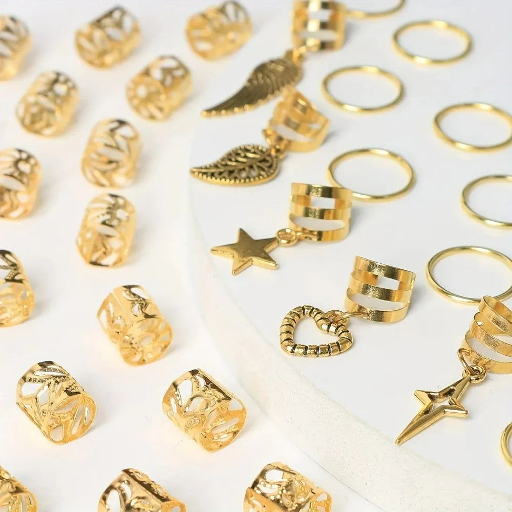 Vòng Tóc Hợp Kim Hippie - Trang Sức Tóc Cho Nữ