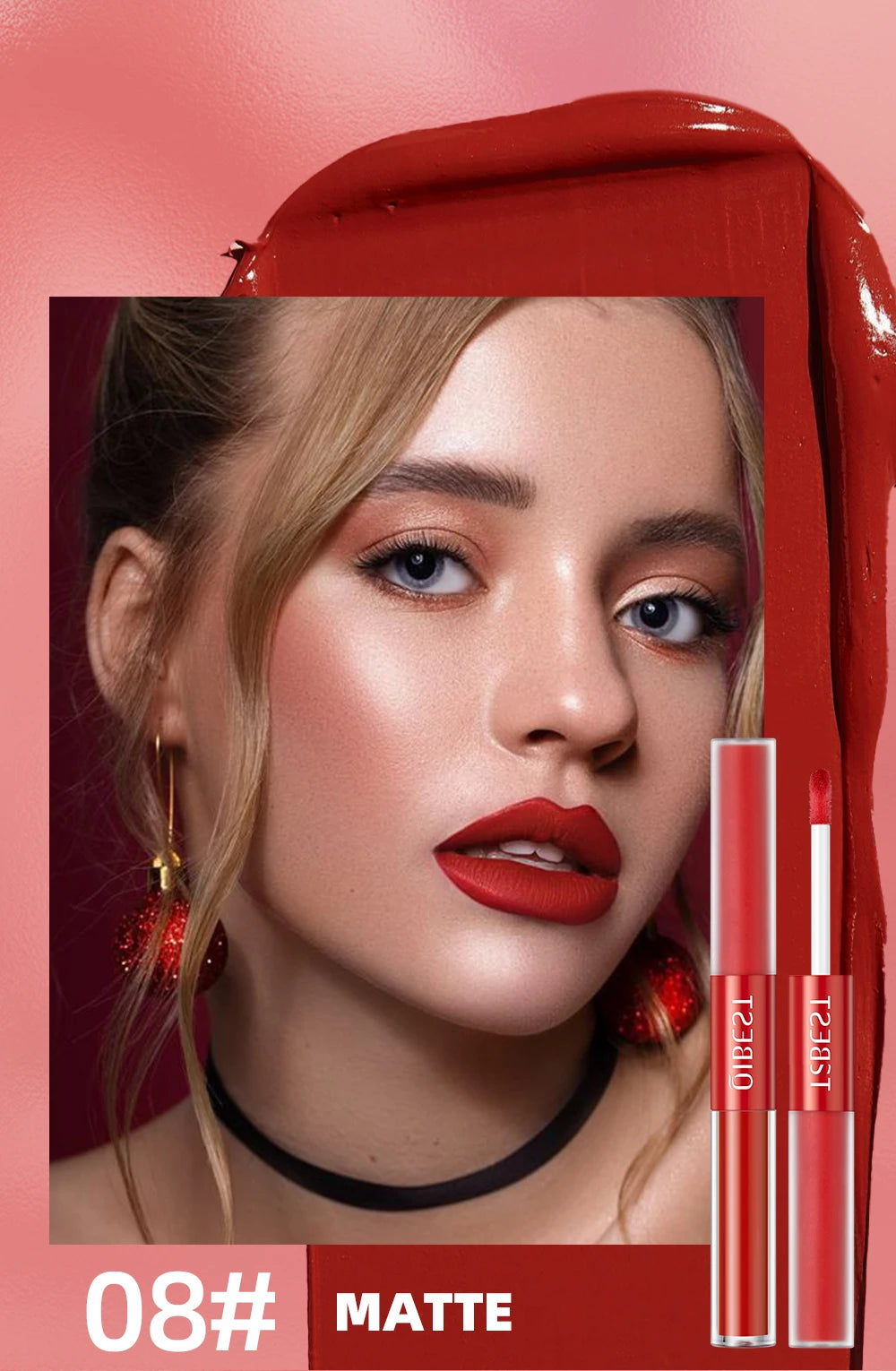 Son QIBEST 2in1 Lì & Bóng - Bền Màu, Chống Nước