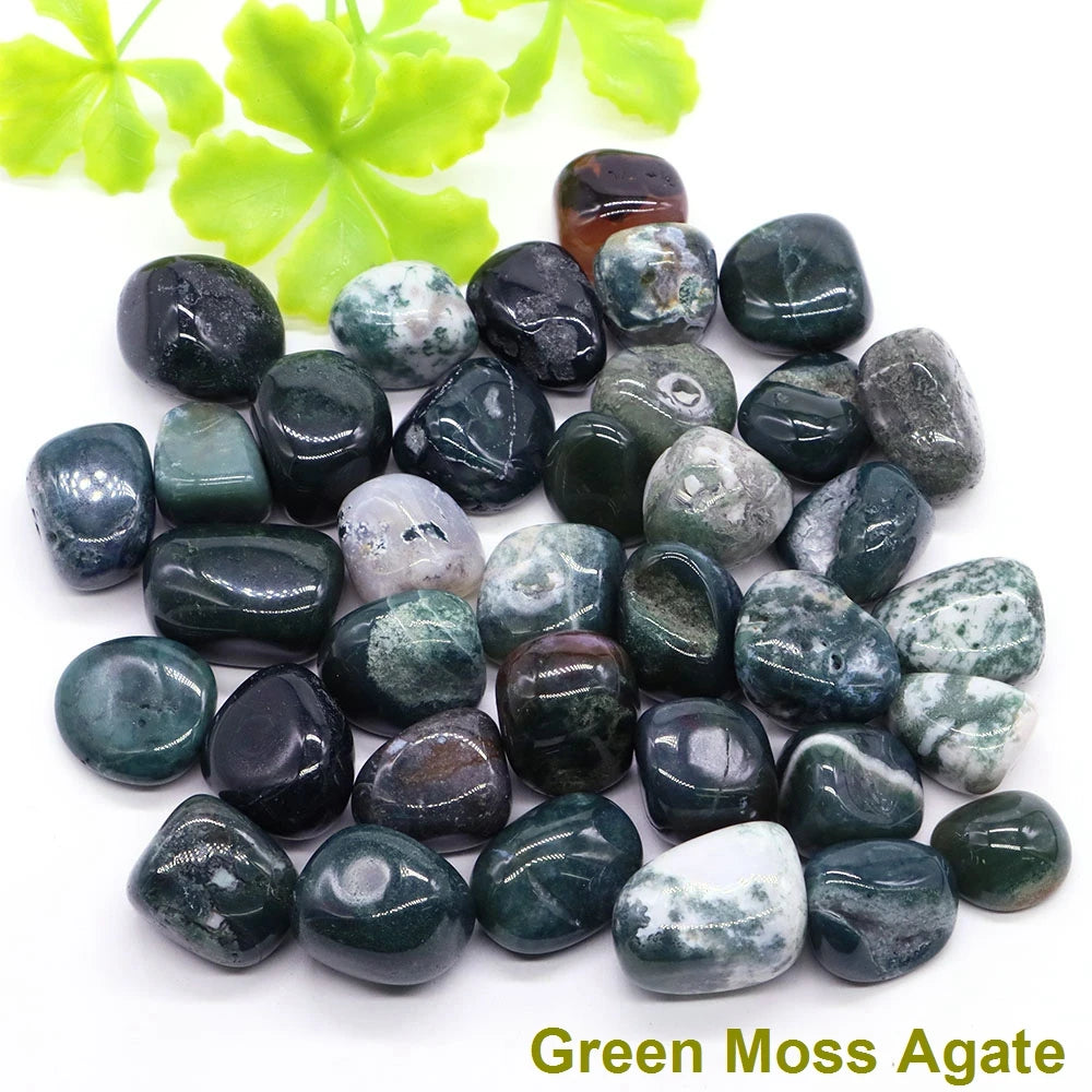 Natural Moss Agate Polished for Home Decoration
