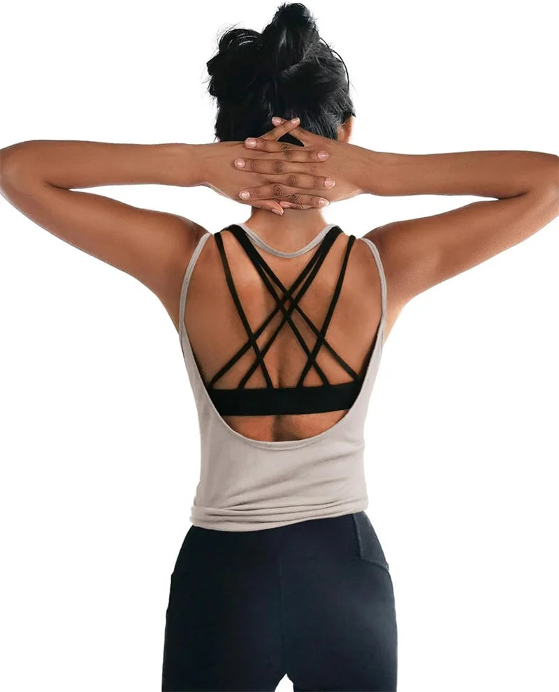 Áo Tập Yoga Nữ Lưng Hở Thoáng Mát, Thoải Mái Năng Động - Daisan Mart
