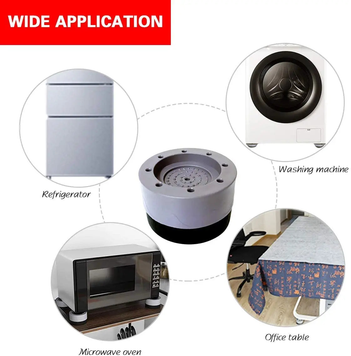 4個裝防震腳墊橡膠墊防滑靜音通用洗衣機冰箱支撐避震器洗衣機支架