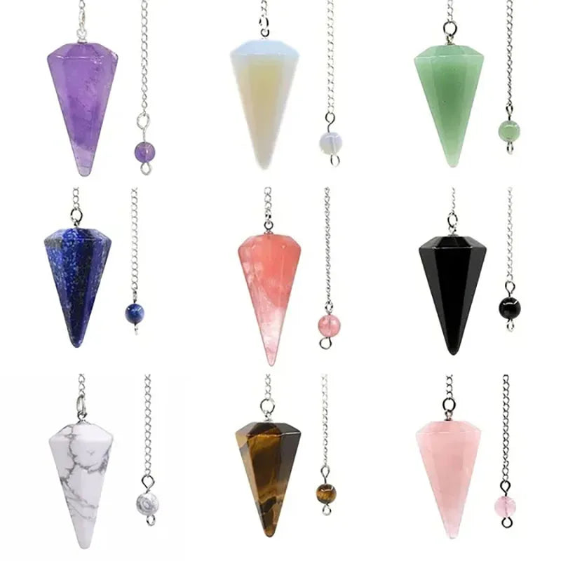 Quartz Amethyst Boho Healing Pendulum Charm
