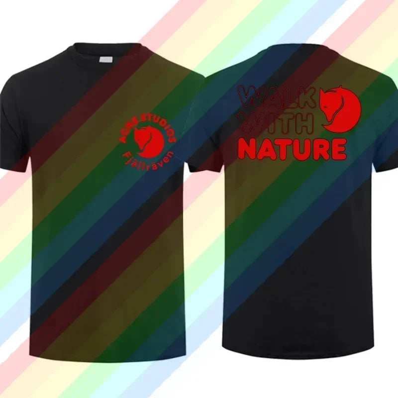 Áo Thun Nam Hè 2025 Fjallravens Fox Cotton Mát Mẻ