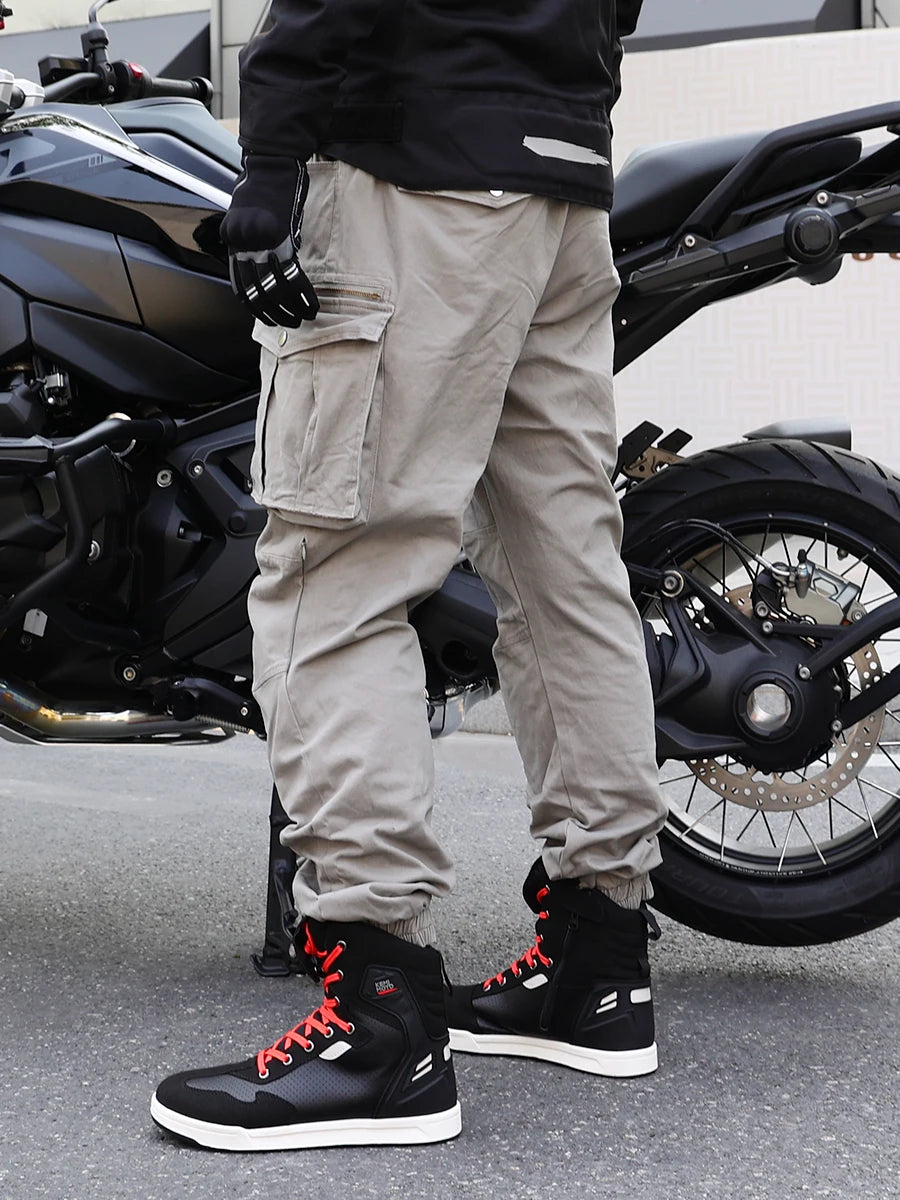 Quần Moto Nam Cargo Túi Lớn Co Giãn Đi Xe Ngoài Trời