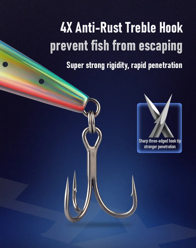 Kingdom Saltwater Minnow Lure 140mm 38g Sinking Wire Go Through Body Wobblers Long Casting Artifical Bait For Seabass Jerkbait