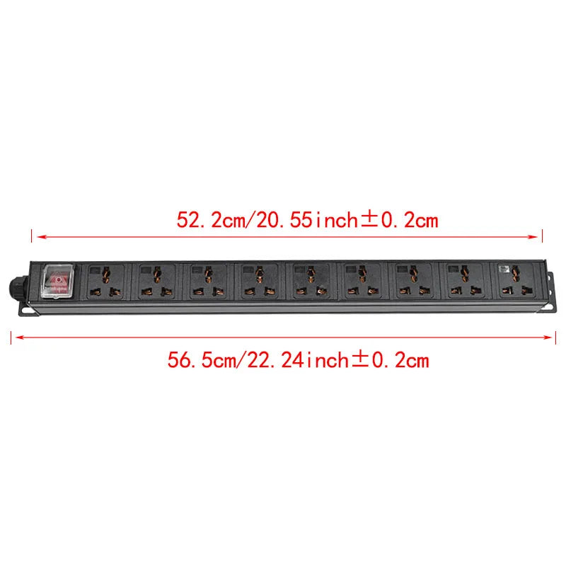 PDU Network Cabinet Rack Power Strip Distribution Outlet Units UK adaptation Universal Socket Compatible US AU Israel eu plug