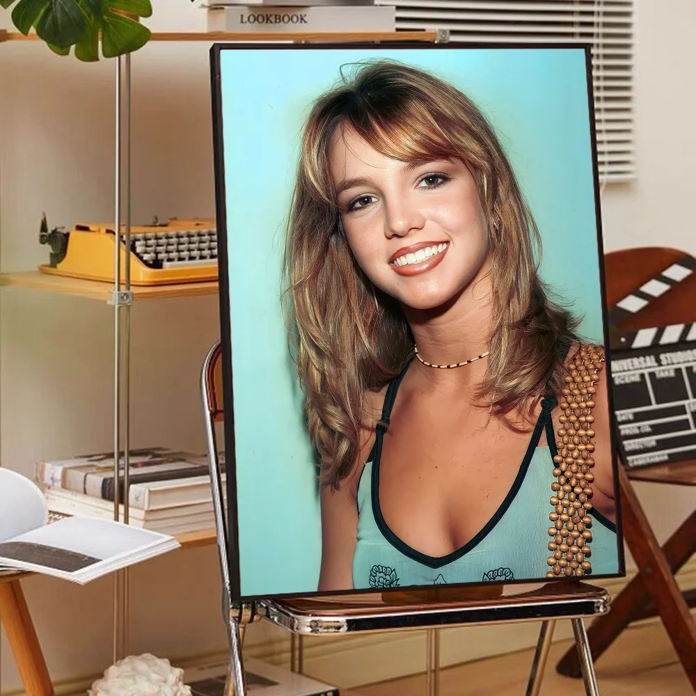 Singer Britney Spears DIY Sticky Poster Waterproof Paper Sticker Coffee House Bar Stickers Wall Painting