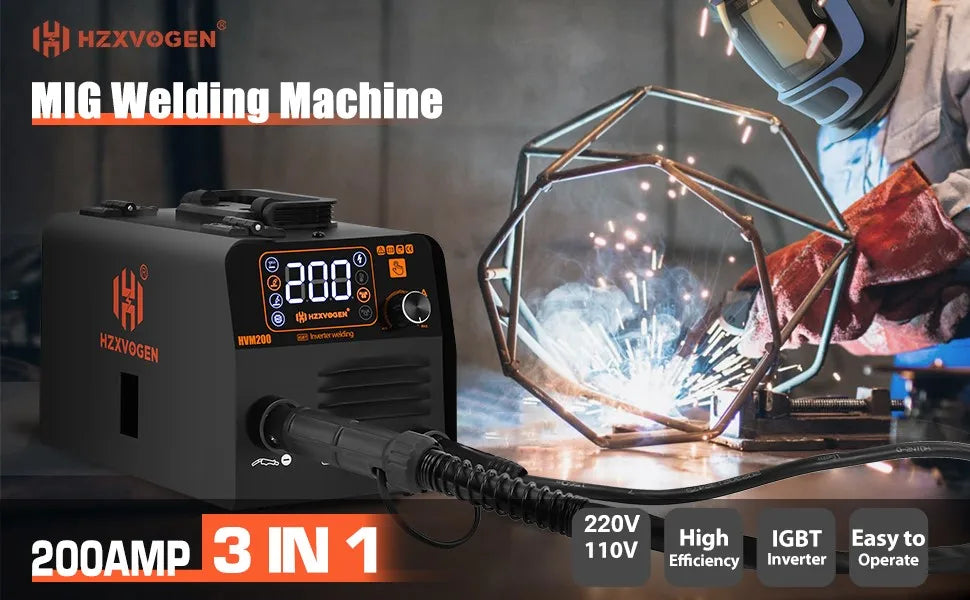 Máy Hàn Đa Năng HVM200 - MIG/TIG/MMA Không Cần Khí - Daisan Mart