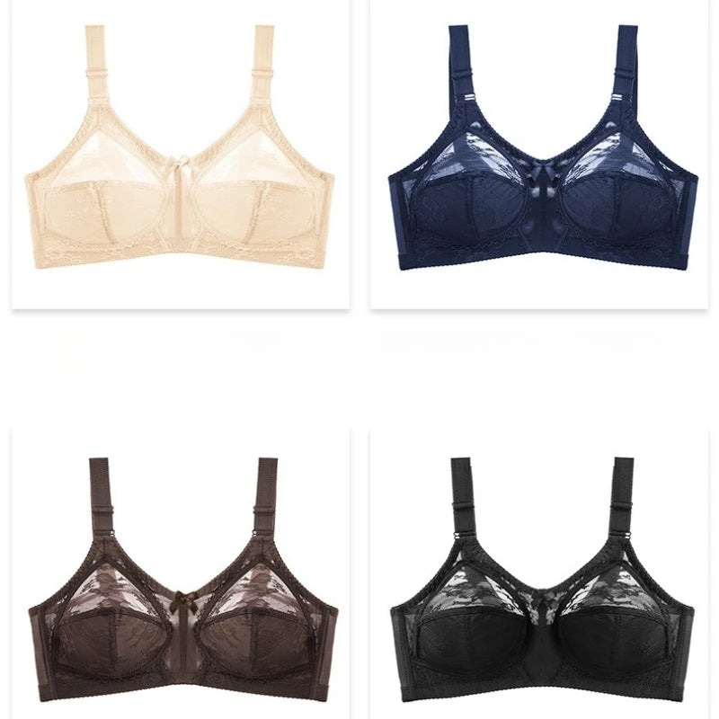 Breathable Thin Cotton Lace Bra Without Wires