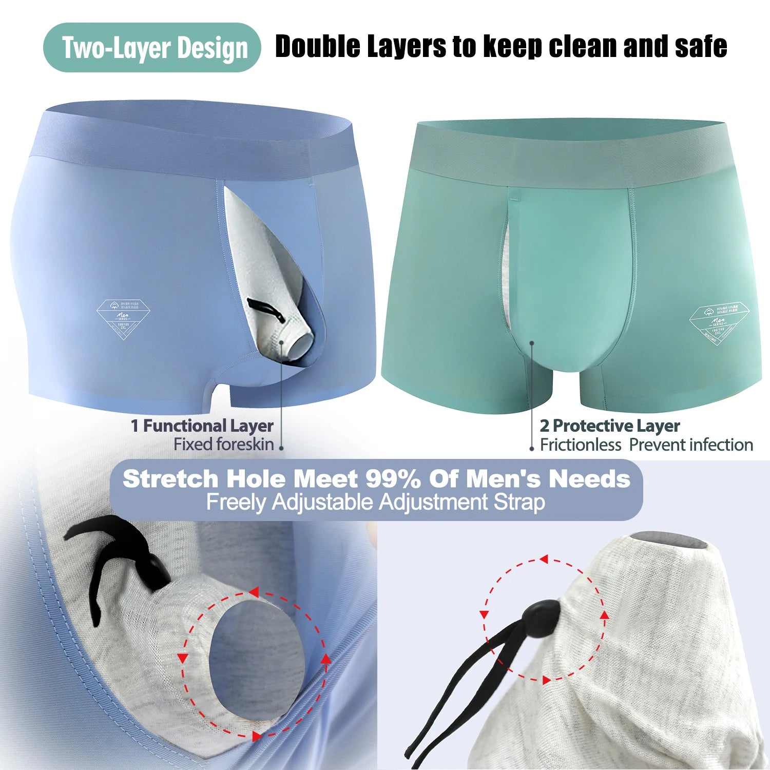 Quần Lót Nam Lụa Lạnh Thoáng Mát Dịu Da Nhạy Cảm