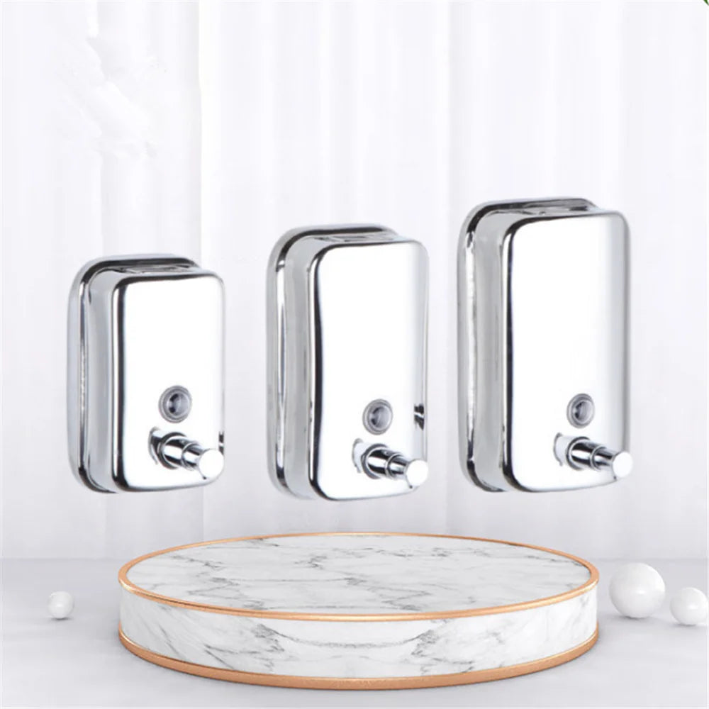 Bình Xà Phòng Treo Tường Inox 304 Mạ Vàng Hồng Cổ - Daisan Mart
