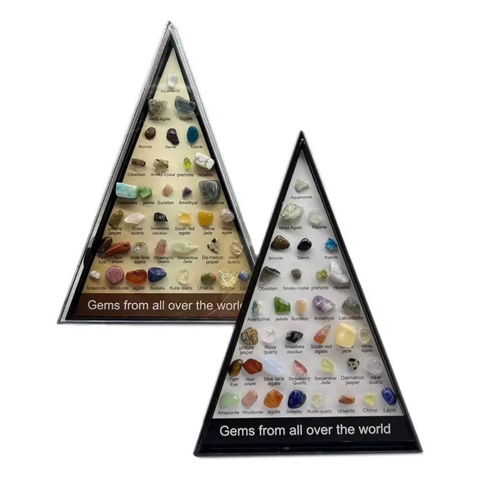 36 Unique Triangular Natural Gemstone Set
