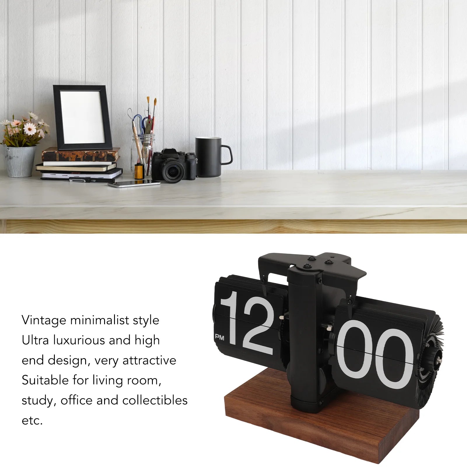 Retro Automatic Flip Clock for Room Decoration