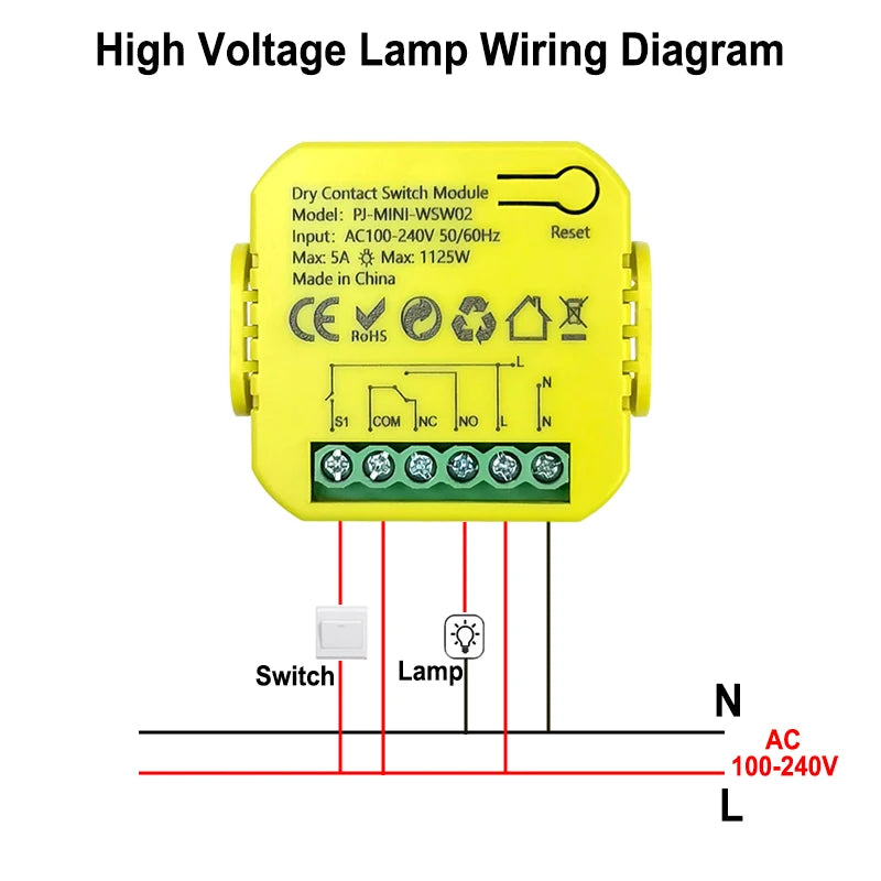 Tuya WiFi Smart Switch 5A Remote Control 