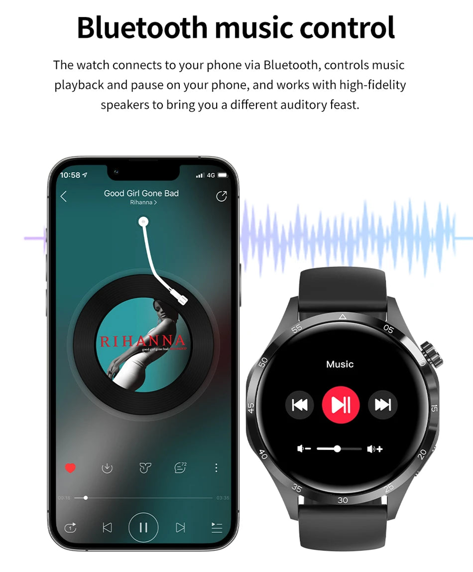 Đồng hồ thông minh 2025 - AMOLED HD, Bluetooth, sức khỏe