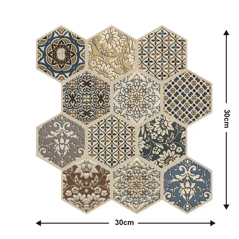 5/10PCS Stereo Wall Stickers Self-adhesive Wallpaper Brick Pattern Creative Stick Heatproof Vinyl Waterproof Kitchen Home Decor