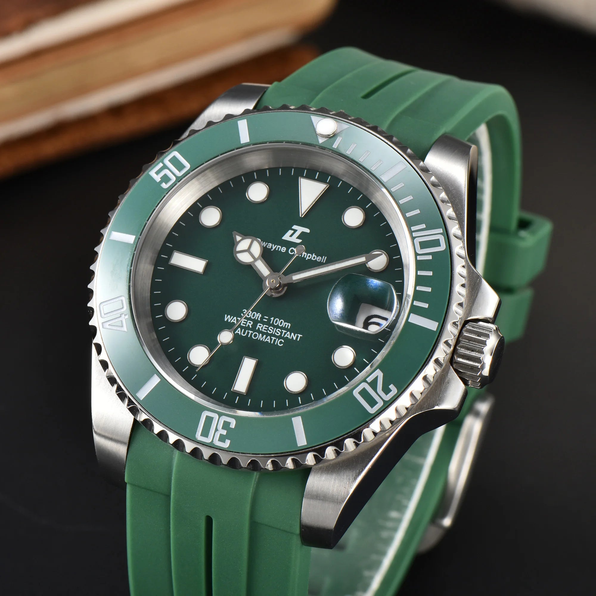 Đồng hồ cơ 40.5mm NH35, kính sapphire chống nước