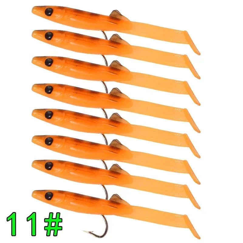 Mồi Giả Silicone Câu Cá Biển Afishlure 8 Món 65mm