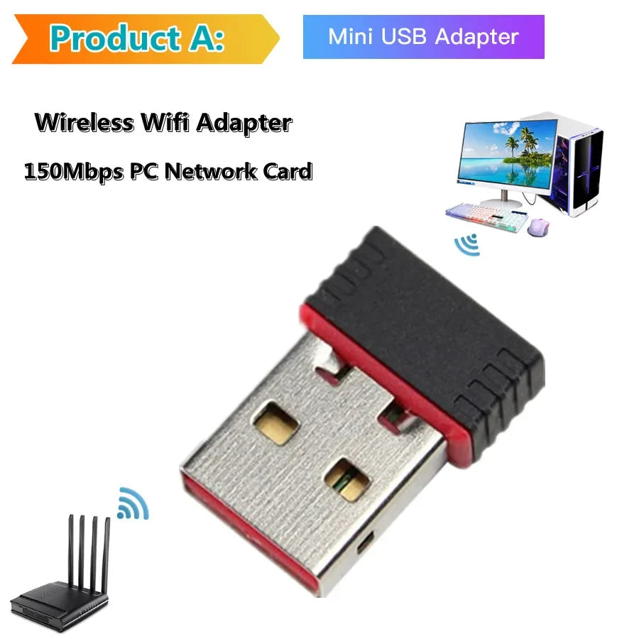 USB WiFi 150Mbps Adapter - Thu Phát Sóng Không Dây