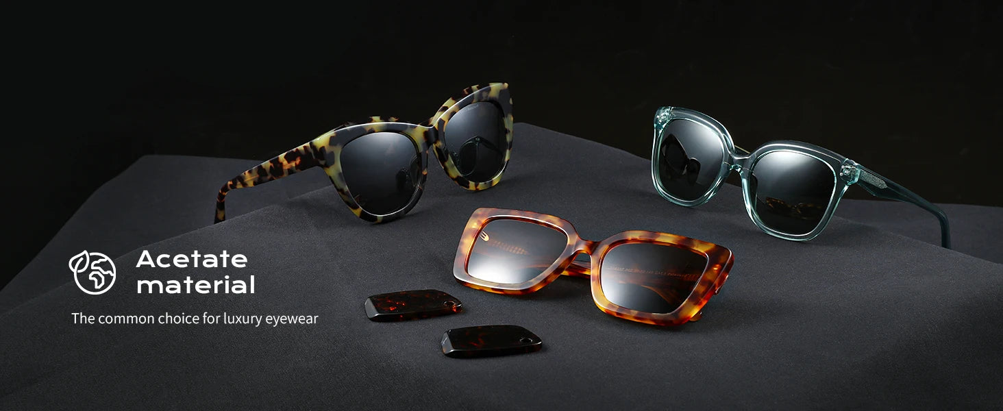 ZENOTTIC Fashion Women Butterfly Prescription Sunglasses Handmade Acetate Myopia Sun Glasses Square Polarized Optical Shade