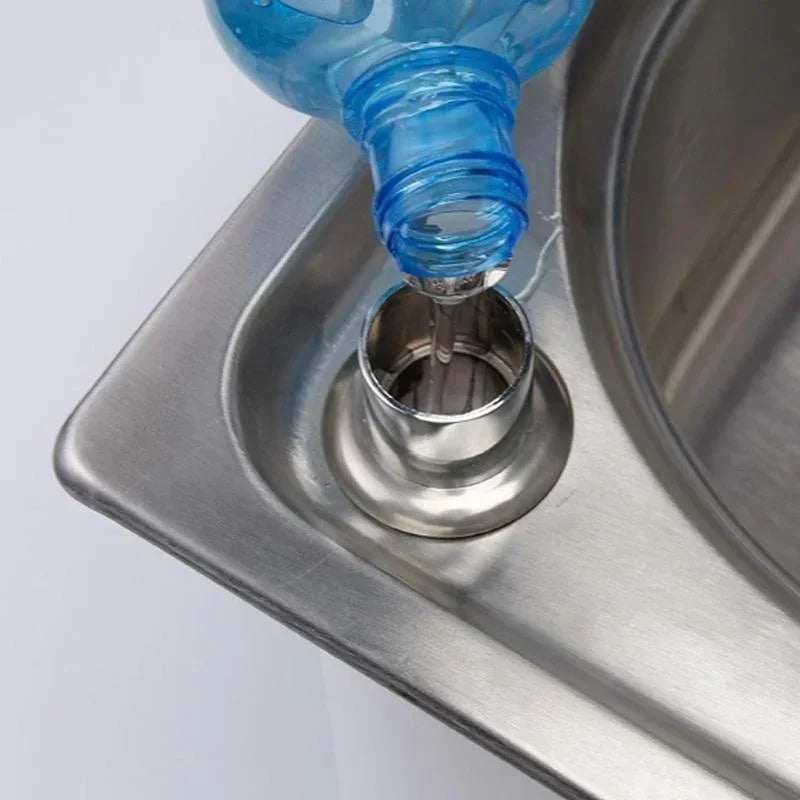 Convenient Stainless Steel Soap Dispenser Mounted On Kitchen Sink