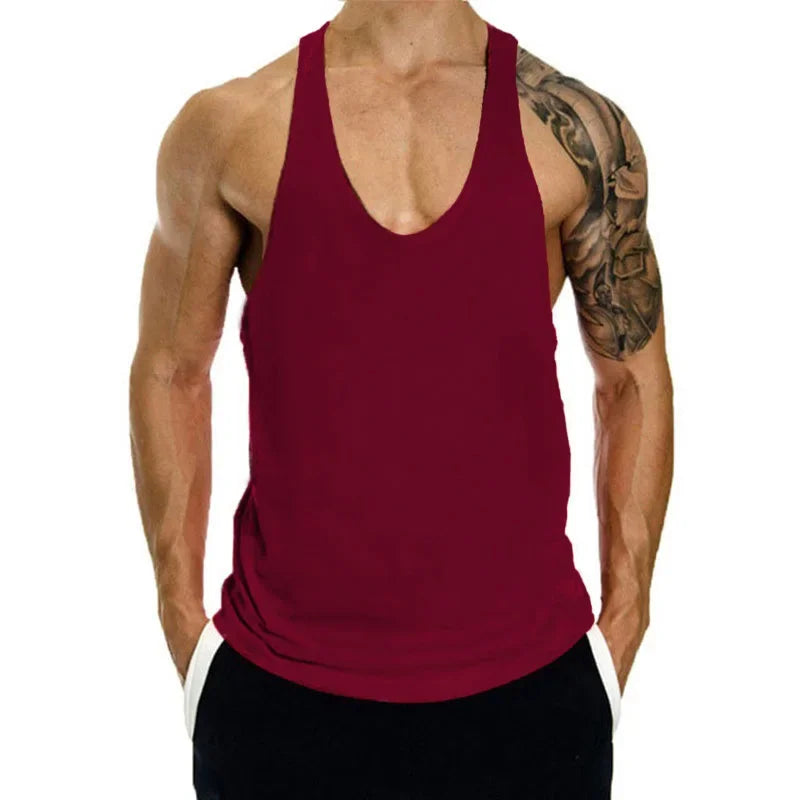 Men's Gym Tank Top 100% Cotton Cool Fit Body
