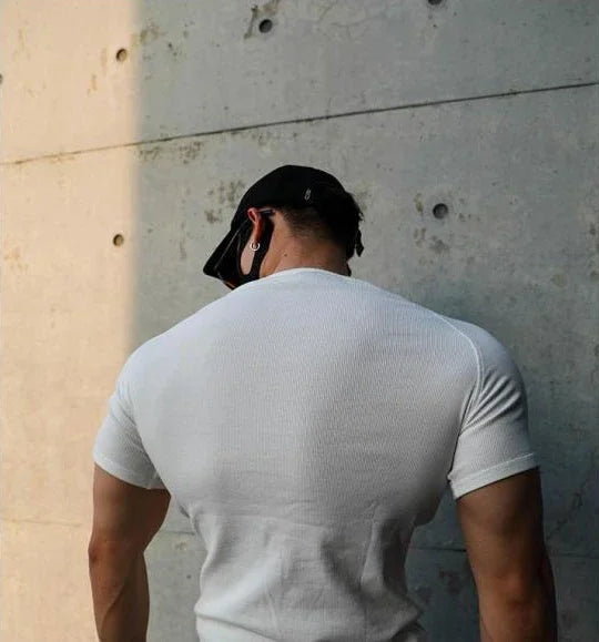 Áo Thun Nam Dáng Ôm Trắng Đơn Giản Thoải Mái XL