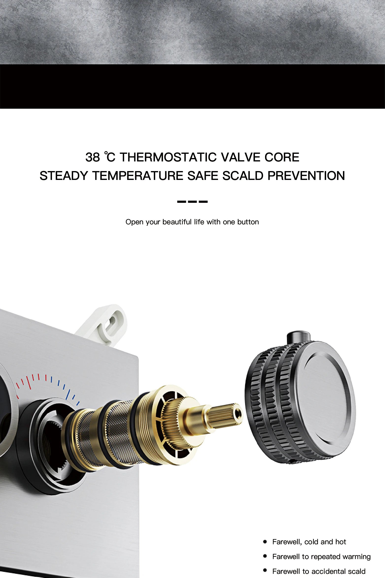 Vòi Sen Đen Cao Cấp LED Hiển Thị Số 4 Chức Năng