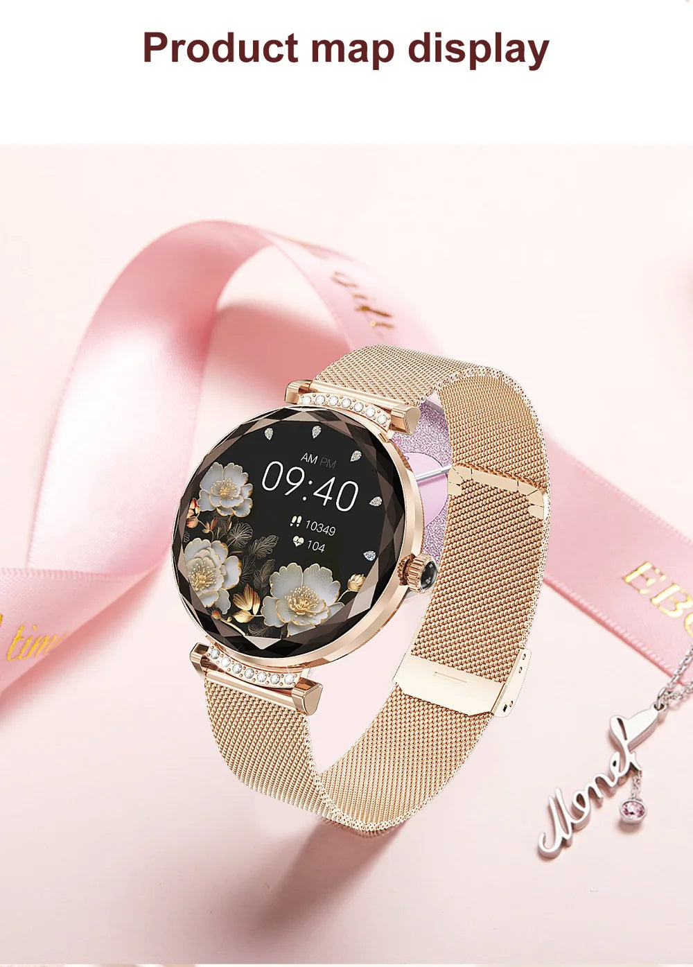 Đồng hồ thông minh nữ AMOLED 1.19 chống nước IP68