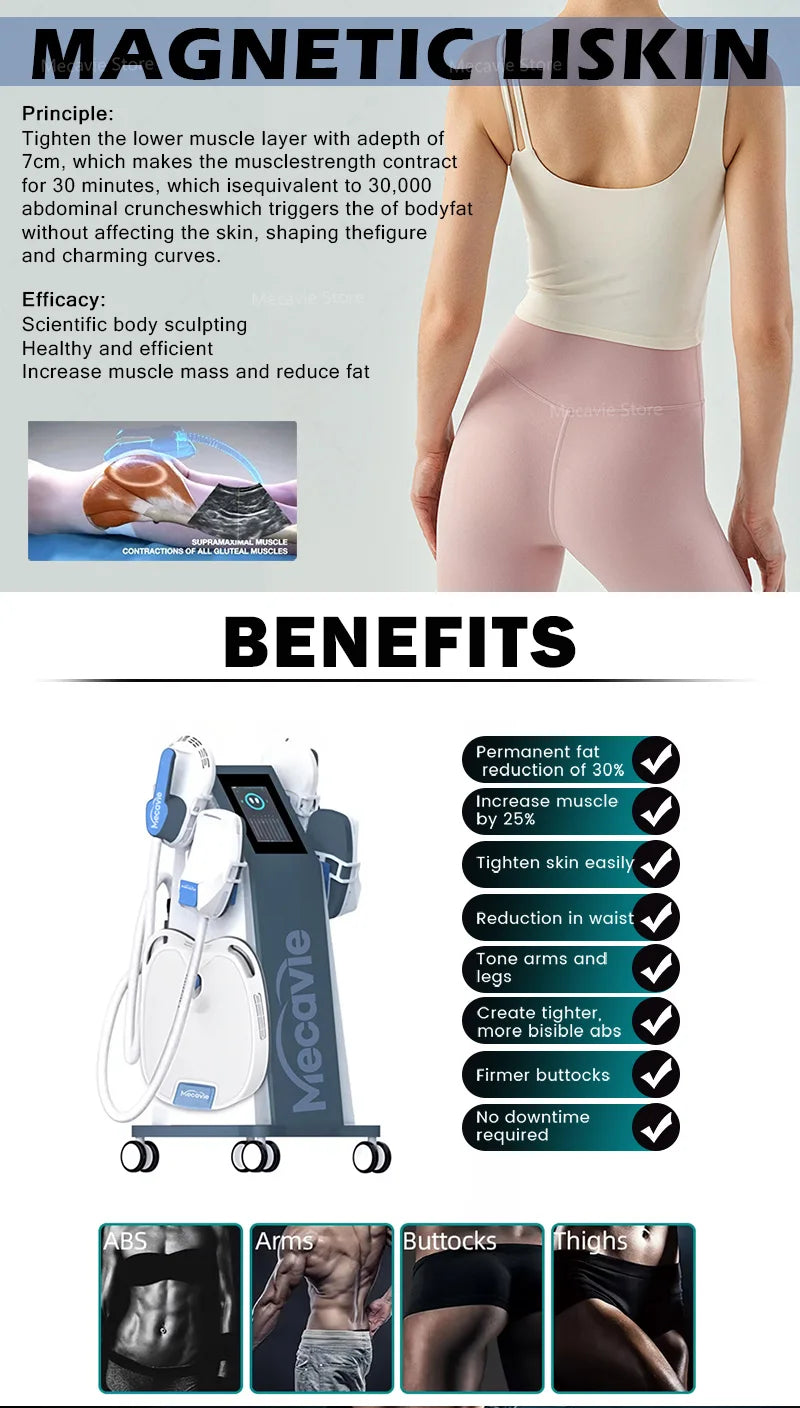 MECAVIE Non-invasive Body Machine NEO Slimming Machine Lose Weight Nova EMS Electro Muscle Stimulate Body