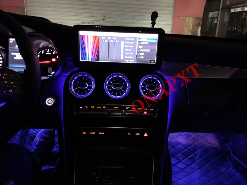 64 Color Neon LED Strip for Mercedes C/GLC Air Vents