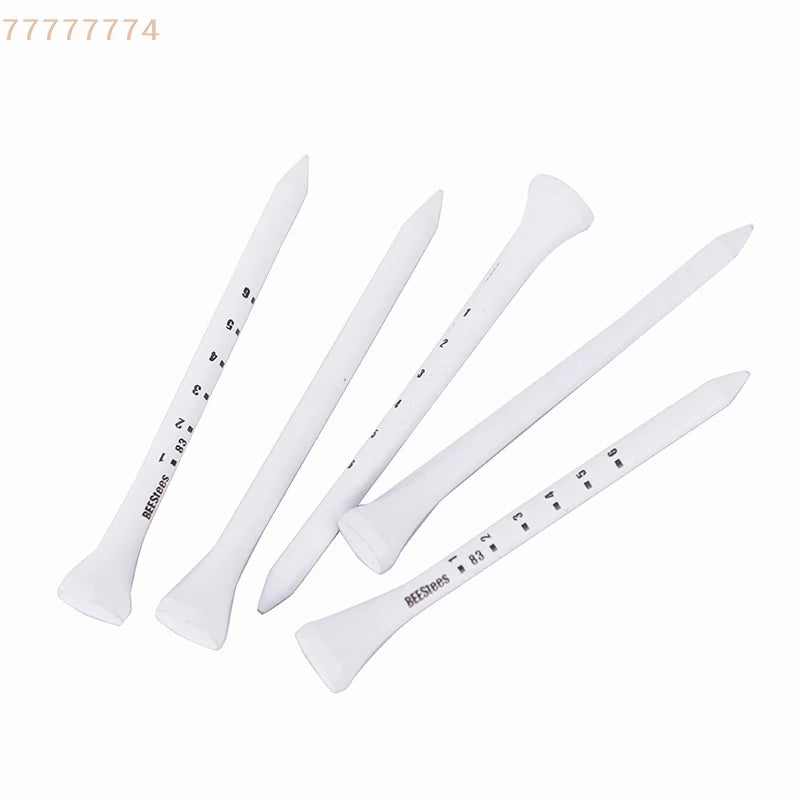 Set of 50 Professional White 83mm Golf Wooden Stakes
