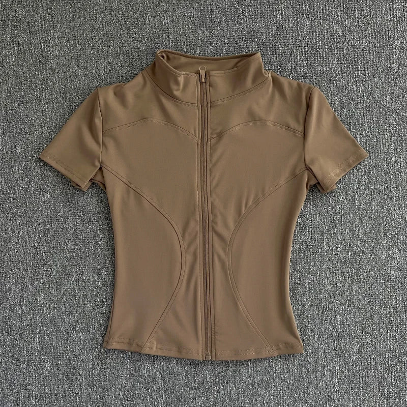 Áo Yoga Nữ Hè Cao Cấp Thấm Hút Nhanh Ôm Eo - Daisan Mart