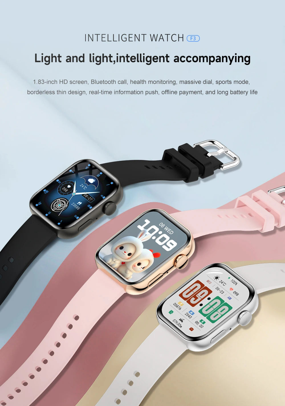 Đồng hồ thông minh nam thời trang IP68 chống nước