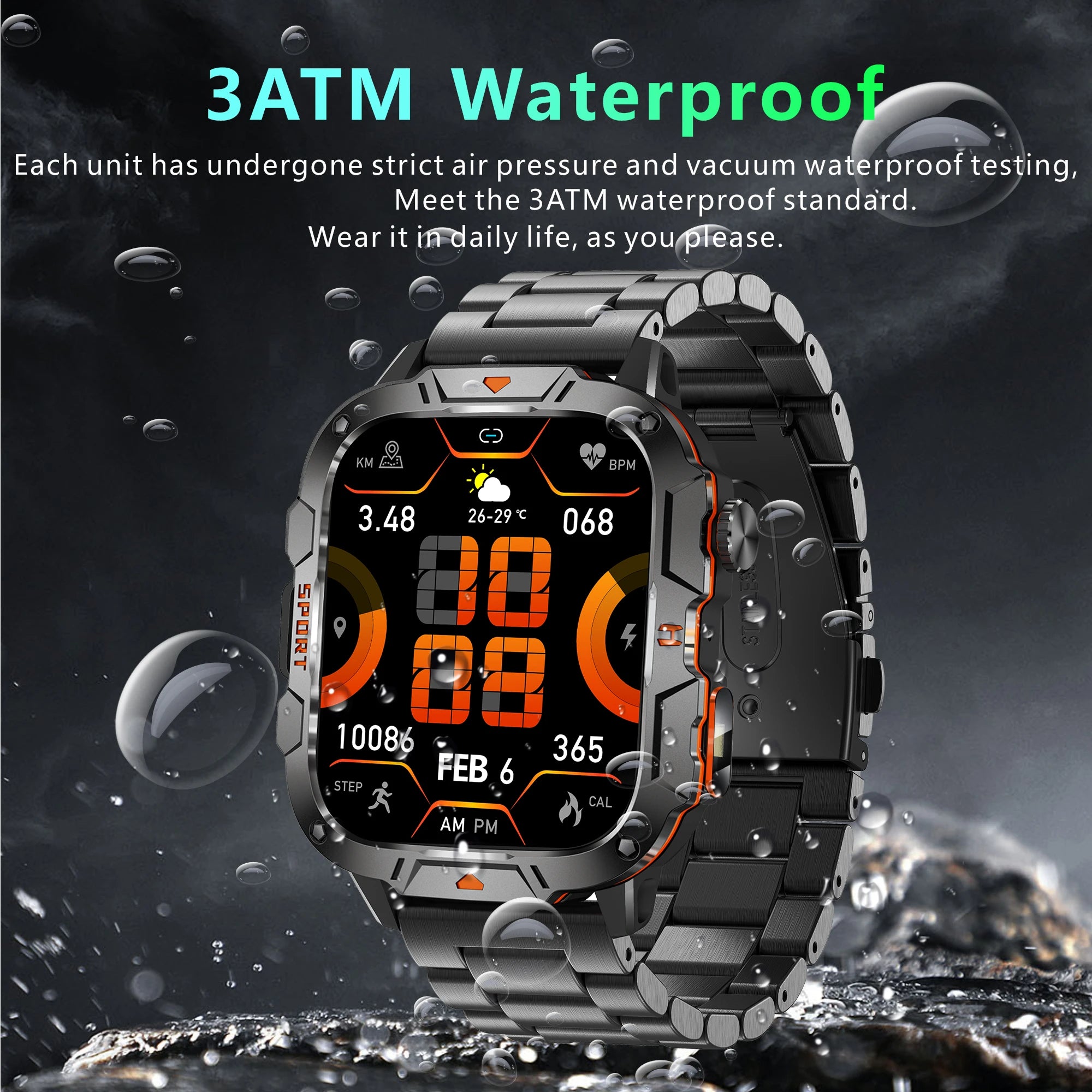 2025 Men's Watch - Waterproof LED Sports