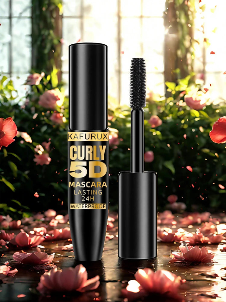 5D Waterproof Long Lash Mascara, Thick Luxurious Black Silk Fiber