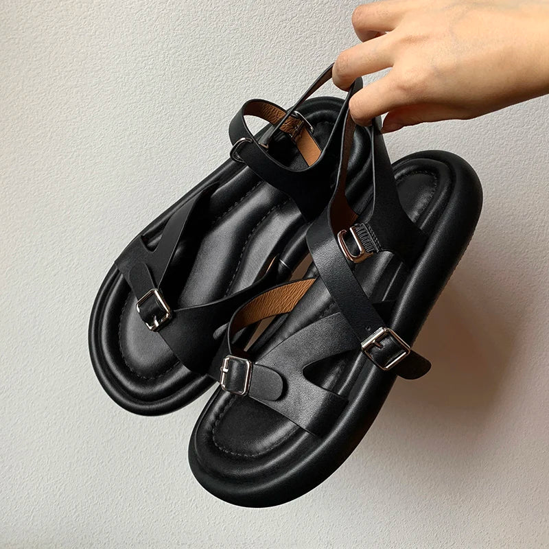 Women's Leather Flip-Flops 34-39: Comfortable &amp; Fashionable