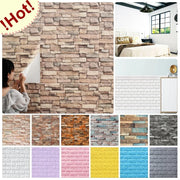 3D Brick Wall Sticker Strong three-dimensional 77*70cm Monochrome and Retro adesivos de parede paper Bring the fun of home life - Daisan Mart