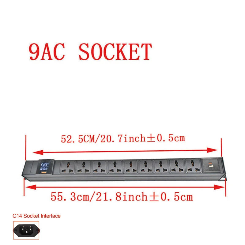 Ổ Cắm PDU Đa Năng 10A Có Đo Điện Áp & USB TPC