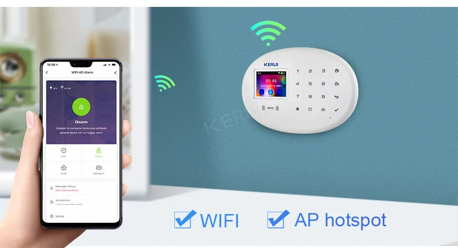 Báo Động Chống Trộm KERUI WiFi Thông Minh Nhà - Daisan Mart
