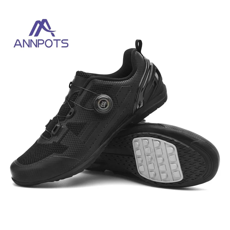 Men's and Women's MTB Racing Cycling Shoes Auto-Lock 2024 White