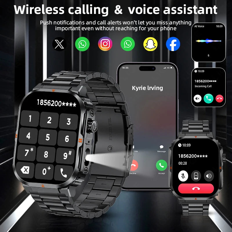 Đồng Hồ Thông Minh LIGE 2.01'' Chống Nước Thể Thao - Daisan Mart